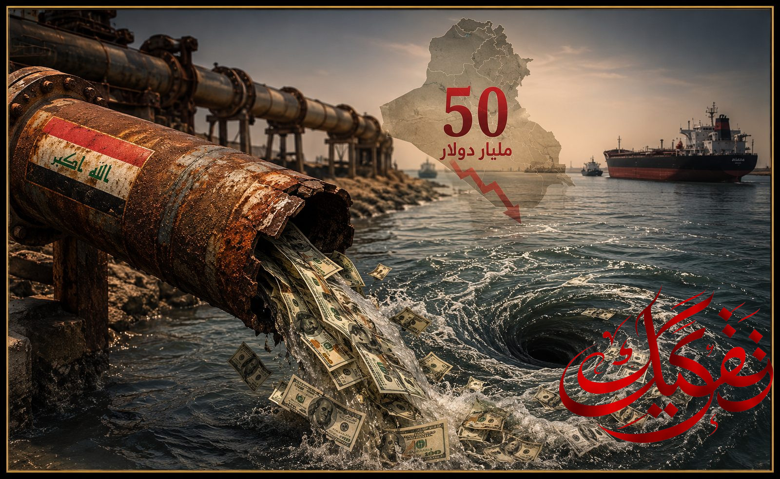أنابيب الصدأ والملايين الضائعة: 50 مليار دولار تبخرت في المضيق أنابيب الصدأ والملايين الضائعة: 50 مليار دولار تبخرت في المضيق